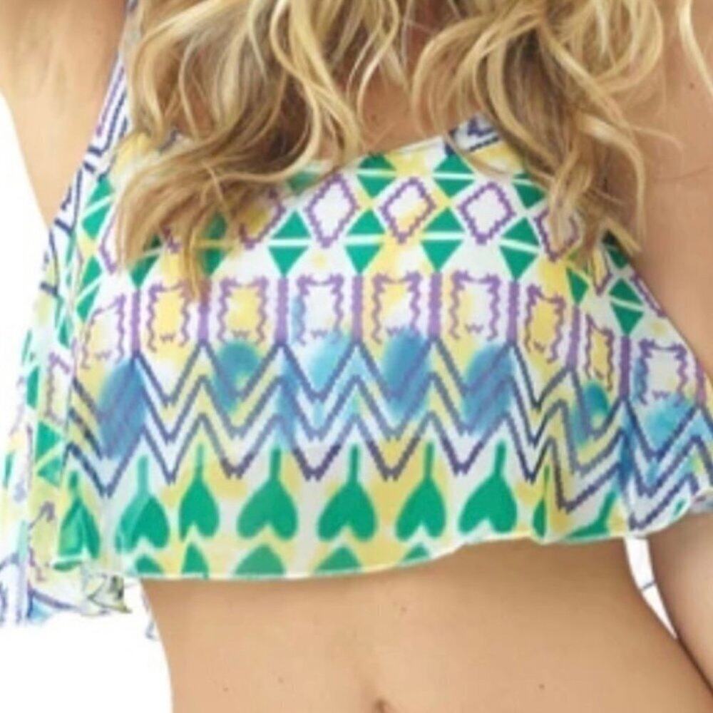 Lagaci Flounce Top With Adjustable Straps Size Large